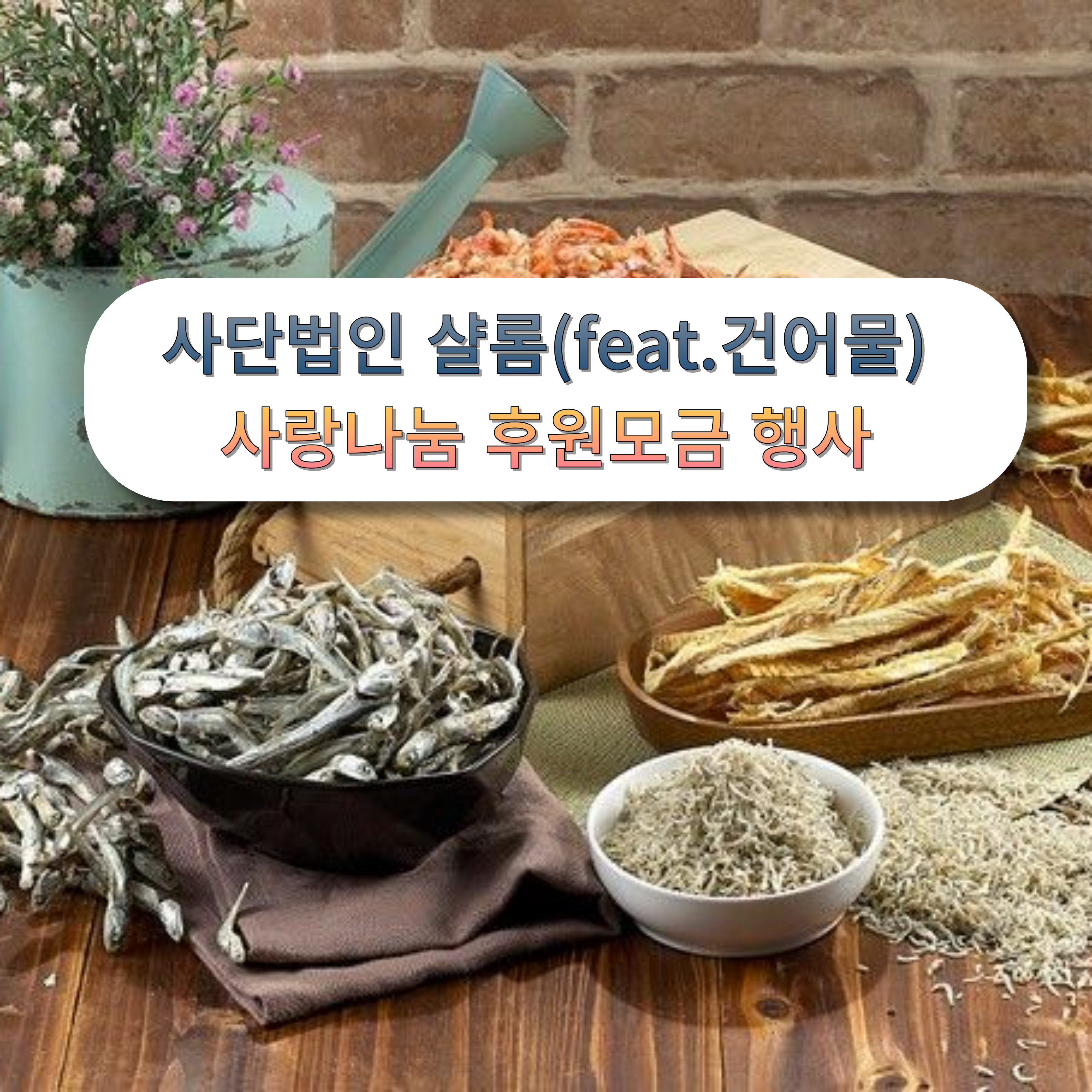 사단법인 샬롬 “사랑나눔 후원모금 행사”